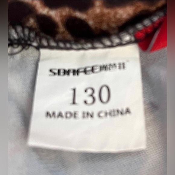 Dance Leopard Skirt With Black Tassle 7-9 Years Old - Picture 4 of 4